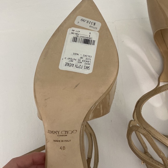 JIMMY CHOO-IVETTE/PATENT NUDE - Picture 3 of 3